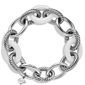 Limited Edition David Yurman White oval link bracelet.
